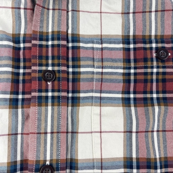 Orvis Button Up Shirt Mens Medium White Red Plaid Long Sleeve - Picture 6 of 9
